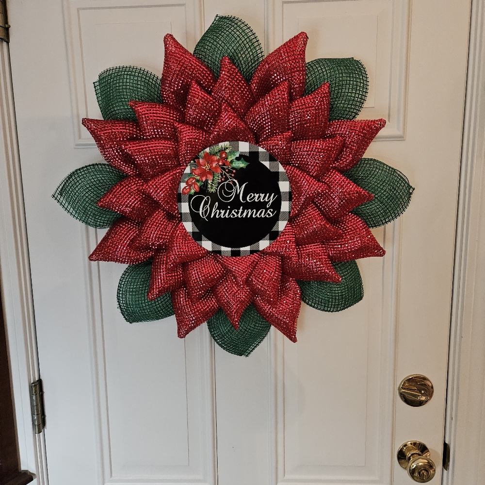 Poinsettia wreath